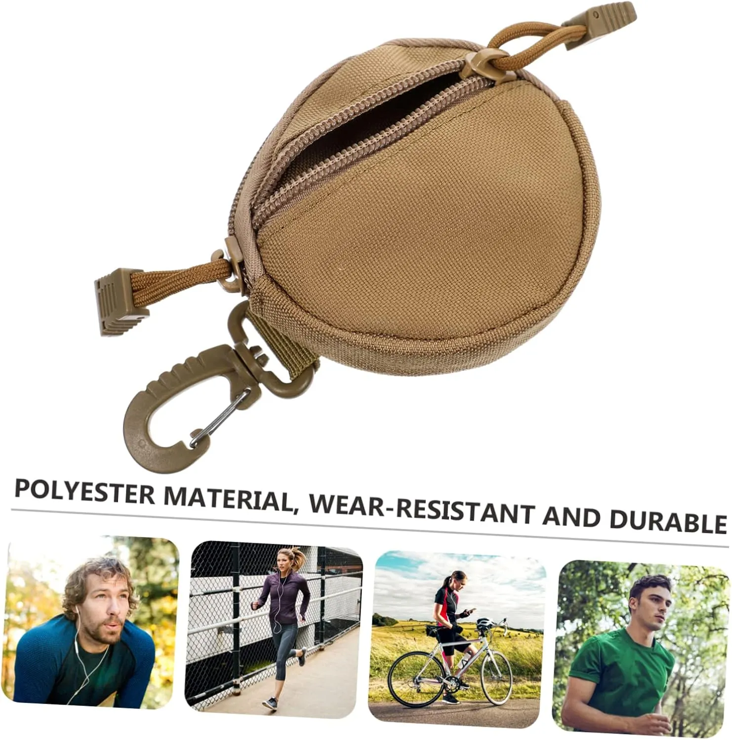 HANABASS Sports Coin Bag Headphone Pocket Sturdy Polyester Pouch for Outdoor Use Travel Essential