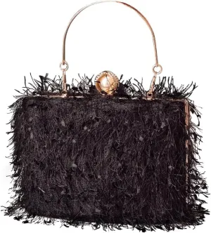 Handbag for Women Bridal Wedding Purse Shoulder Detachable Elegant Crossbody Evening Rhinestone Clutch Beaded