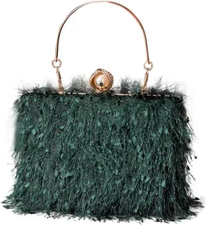Handbag for Women Bridal Wedding Purse Shoulder Detachable Elegant Crossbody Evening Rhinestone Clutch Beaded