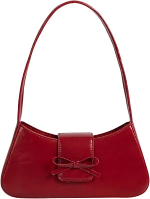 Handbag,Crossbody Bag Purse Satchel Handbag for Women Shoulder Bag,Leather Bag for Women Designer Handbags with Hasp Closure Stylish Trendy Half Moon Bag for Women Red