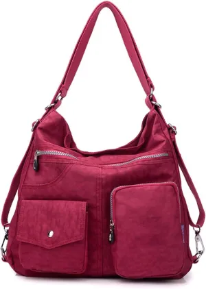Handbags for women Three-in-one Women's Backpack Fabric Handbag Reusable Bag Women's Bag Large Capacity Convenient Versatile One-shoulder Messenger