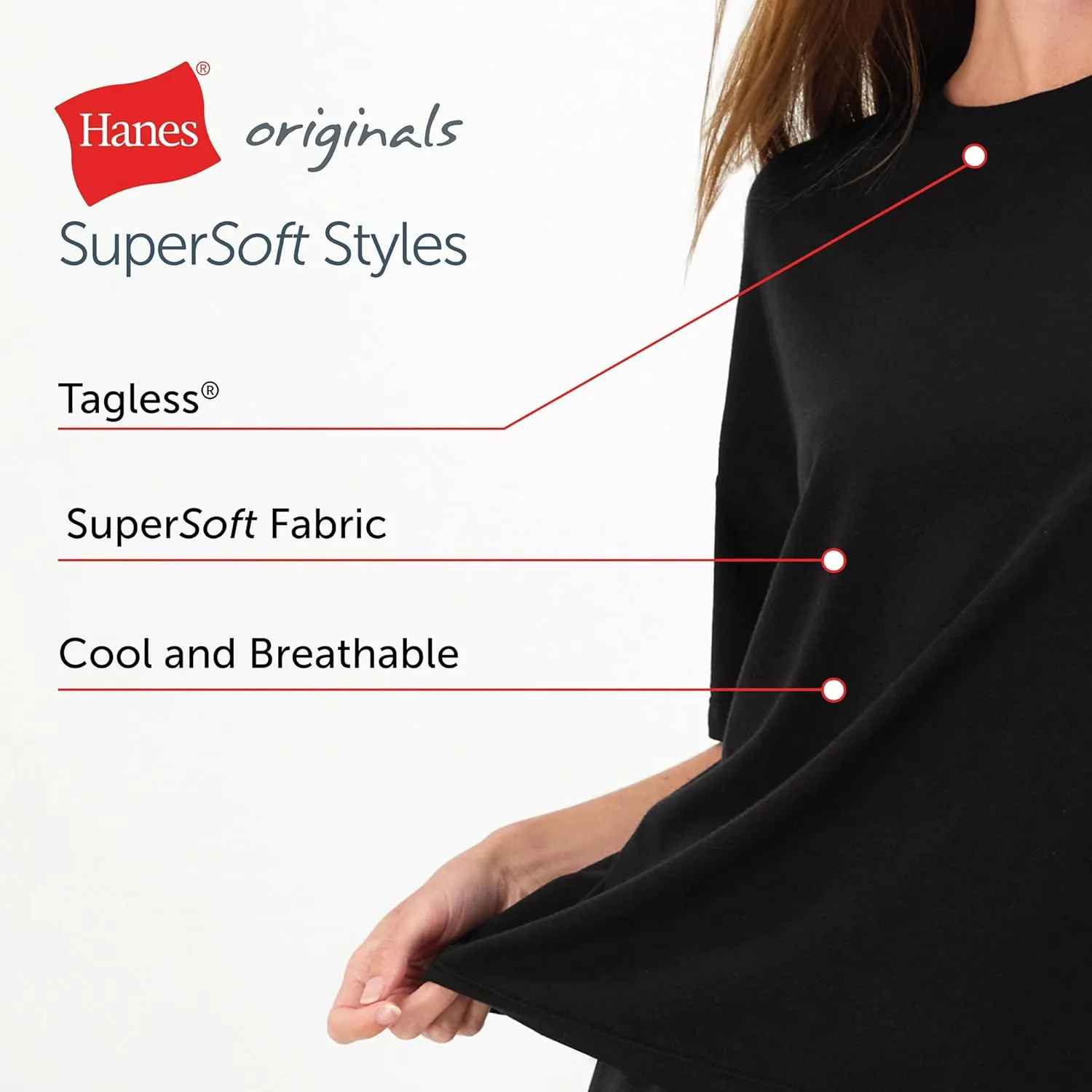 Hanes Women's Originals SuperSoft Comfywear 2 Piece Lounge Boxy T-Shirt & Sleep Shorts Loungewear Set