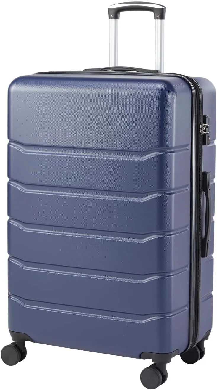Hard-Sided Expandable Suitcase for Travel, Smooth Rolling & Sturdy Design, 28-Inch Blue