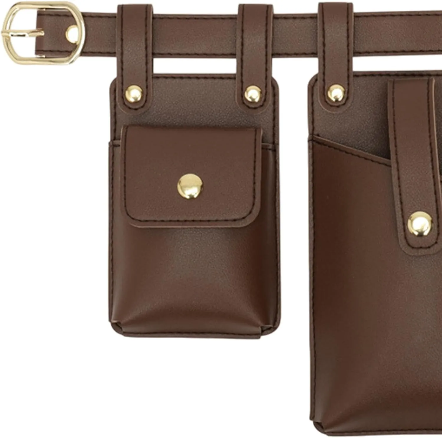 Hip Bag Waterproof Fashion Gifts Multifunctional Comfortable Sturdy Belt Pouch, Dark Brown