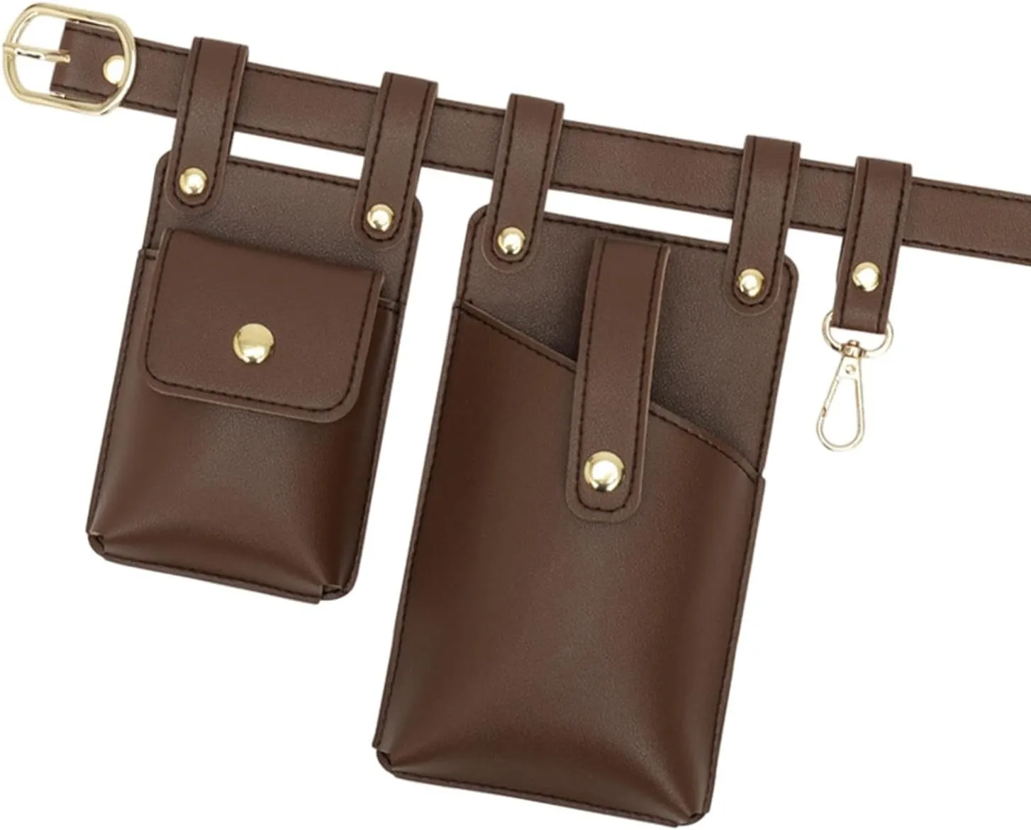 Hip Bag Waterproof Fashion Gifts Multifunctional Comfortable Sturdy Belt Pouch, Dark Brown