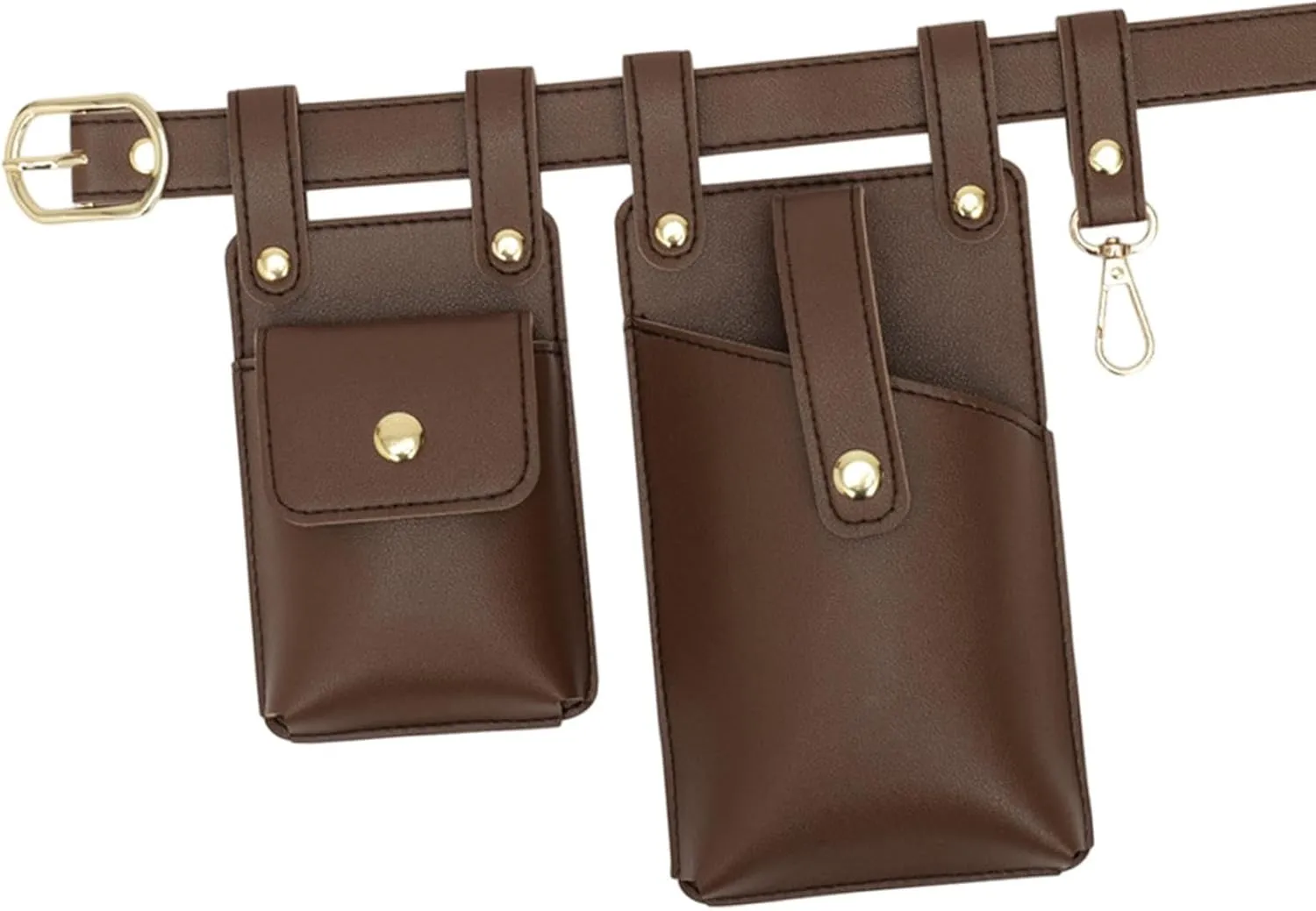 Hip Bag Waterproof Fashion Gifts Multifunctional Comfortable Sturdy Belt Pouch, Dark Brown