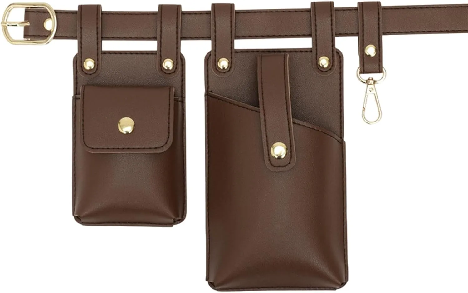Hip Bag Waterproof Fashion Gifts Multifunctional Comfortable Sturdy Belt Pouch, Dark Brown