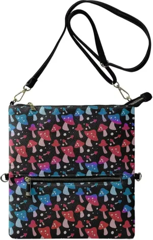INSTANTARTS Envelope Handbags for Women Shoulder Crossbody Bag PU Leather Prom Party Evening Bags with Zipper