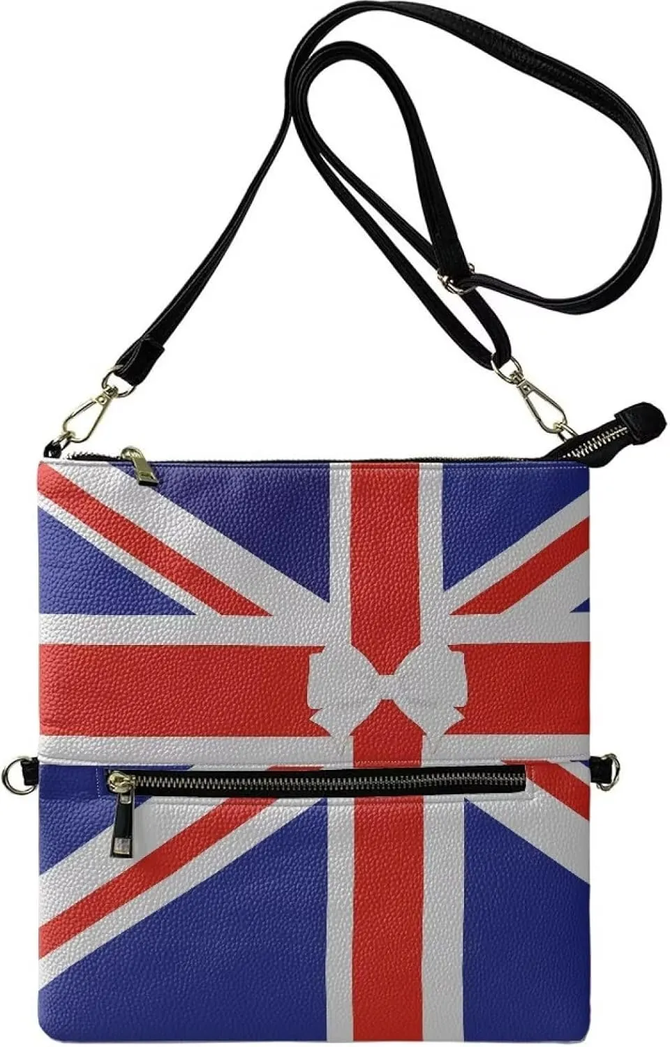 INSTANTARTS Womens Envelope Handbags Elegant Evening Bags PU Leather Zipper Shoulder Purses Crossbody Bags