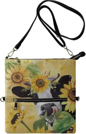 INSTANTARTS Womens Envelope Handbags Elegant Evening Bags PU Leather Zipper Shoulder Purses Crossbody Bags