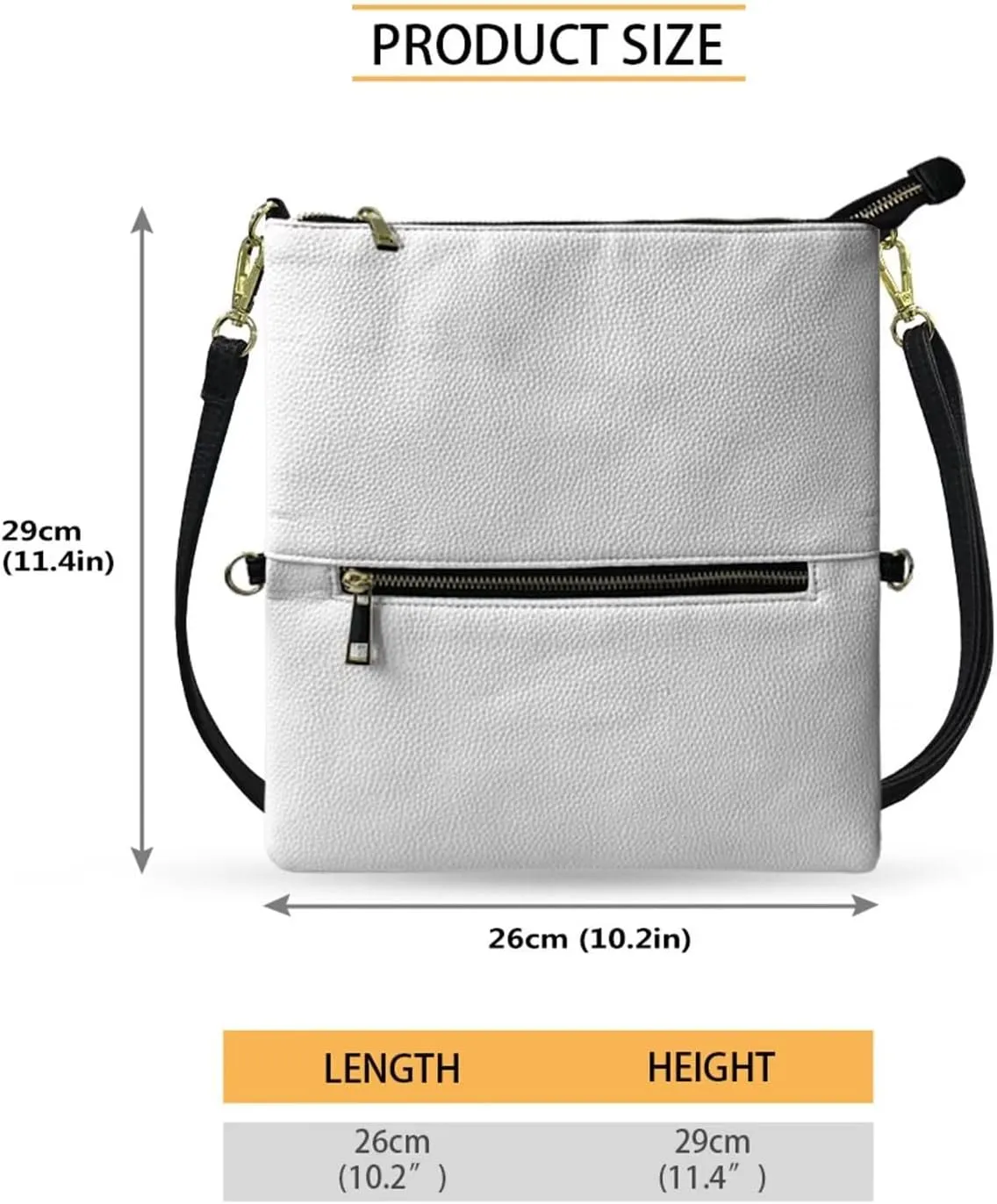 INSTANTARTS Womens Envelope Handbags Elegant Evening Bags PU Leather Zipper Shoulder Purses Crossbody Bags