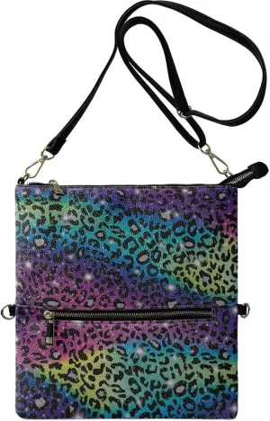 INSTANTARTS Womens Envelope Handbags Elegant Evening Bags PU Leather Zipper Shoulder Purses Crossbody Bags