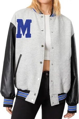 iTranyee Women's Vintage Varsity Jackets Retro Baseball Bomber Jackets Y2k Button Down Long Sleeve Oversized Coat Streetwear