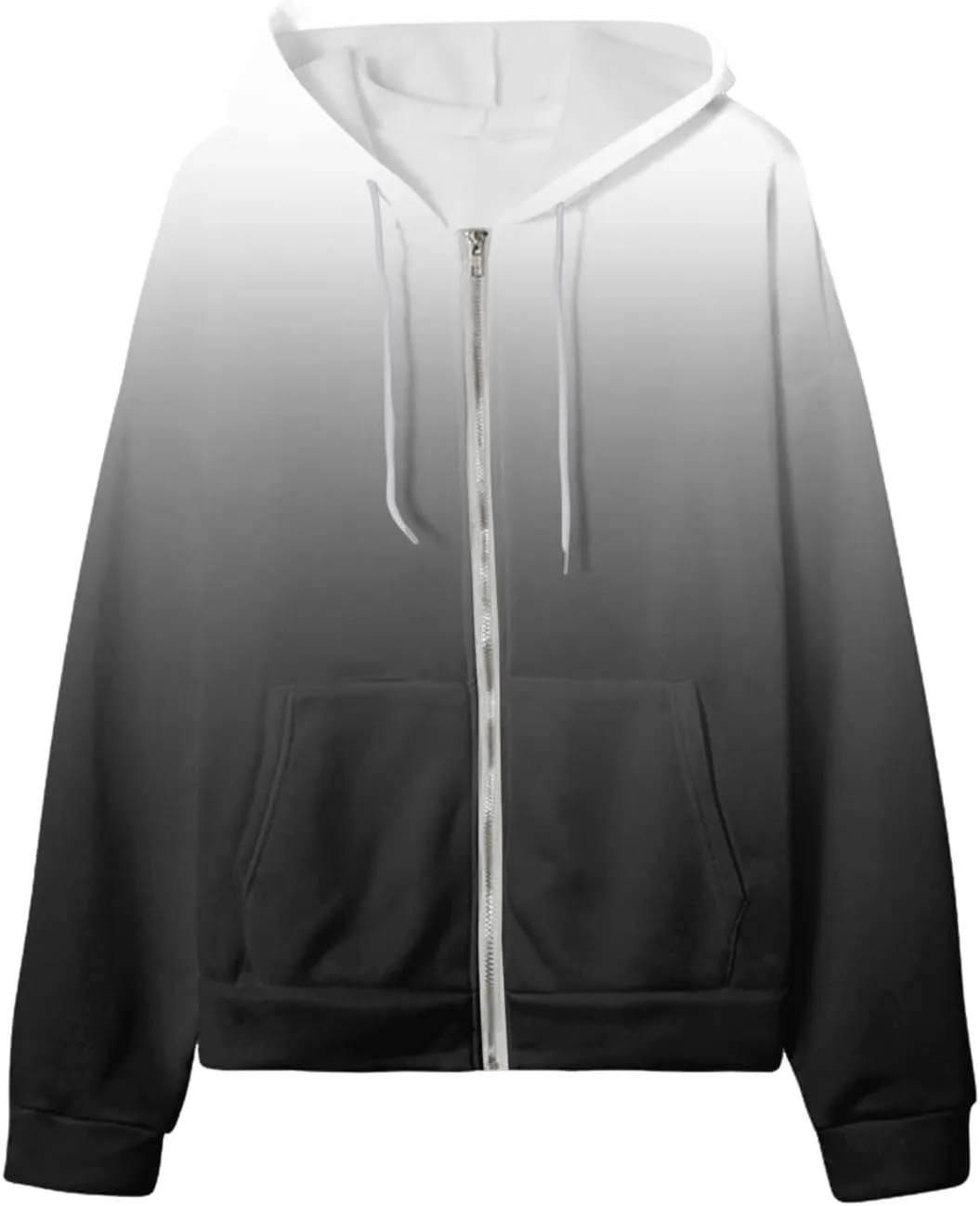 JiXiang Womens Lightweight Hoodies Full Zip Up Oversized Sweatshirts with Pockets Long Sleeve Thin Casual Zip Up Jackets