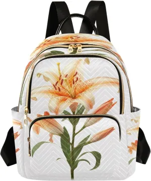 Joko Ivery Daffodils Flowers Mini Backpack for Women Small Backpack Purse for Girls Quilted Daypack for Travel Daily Work Shoulder Purses Bags Fashion Laptop Back Pack for Teens College Bookbag