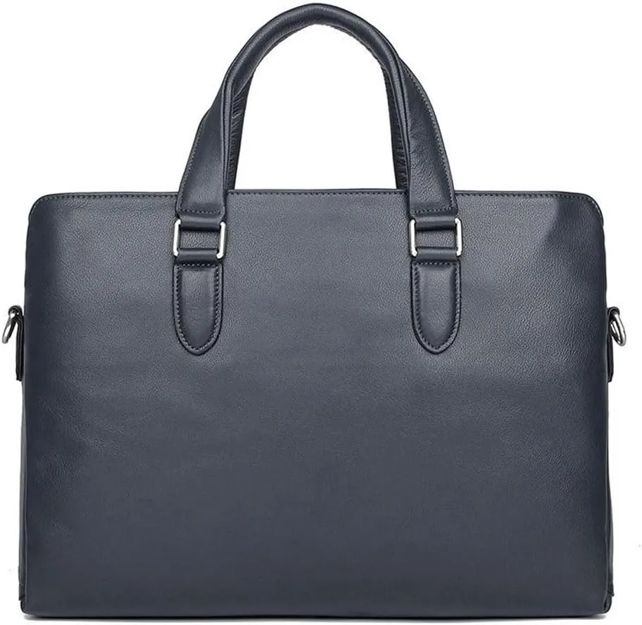 JSEIAJB Genuine leather men's portable bag, high-end business briefcase