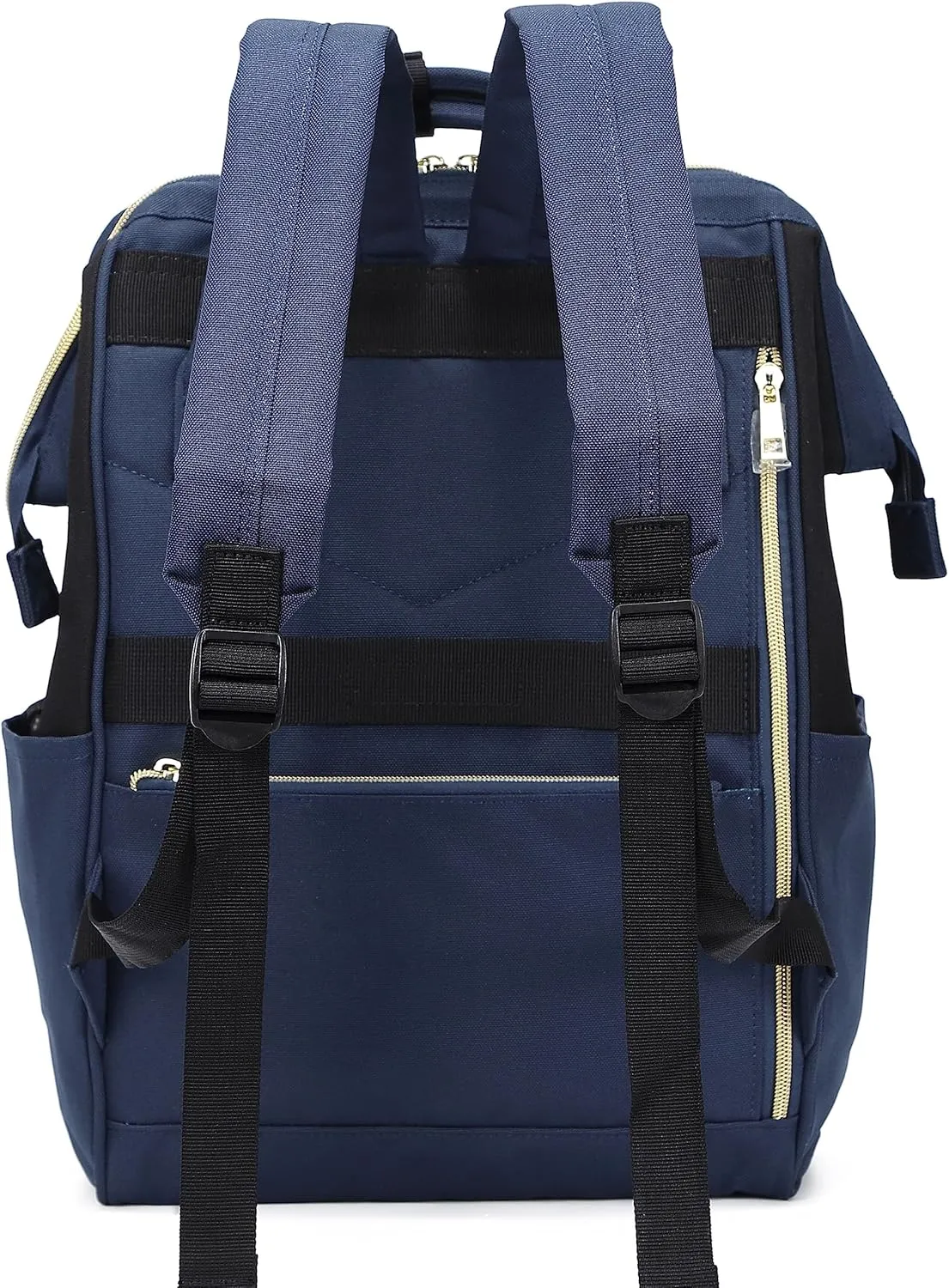 Kah&Kee Polyester Travel Backpack Functional Anti-theft School Laptop for Women Men (Olive/Navy II, Medium)