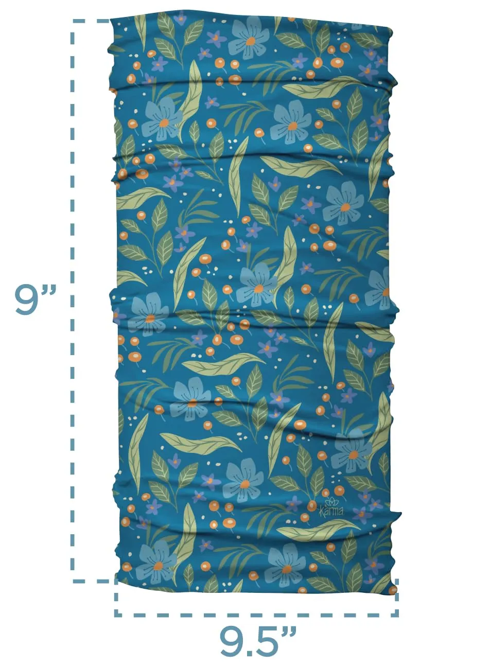Karma Denim Headband for Women - Wide - Fabric Headband and Stretchy Hair Scarf - Blue