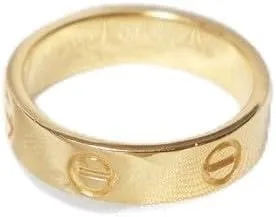 KHATU CRAFT Gold-Plated Screw Design Band Finger Ring 925 Sterling Silver Rings 14K Yellow Gold Plated Unique Daisy Ring Statement Ring