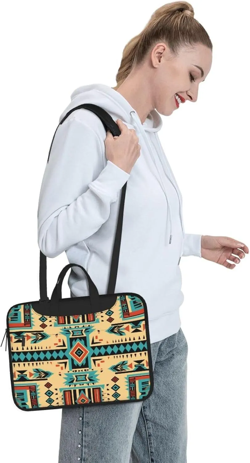 Laptop Bag Vintage Ceramic Tile Ethnic Patchwork Laptop Tote Bag Women Men Laptop Sleeve Case Computer Bag