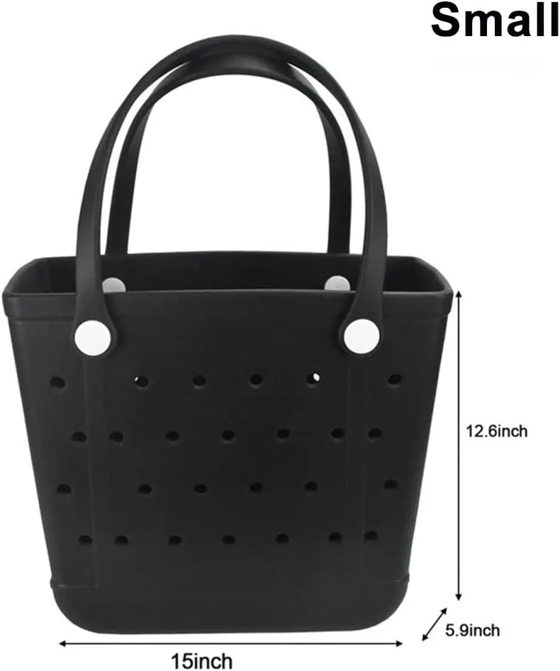 Large Beach Bag, Rubber Beach Tote Bag, Waterproof Washable Durable Open Beach Bag Tote for Beach Boat Pool Sports