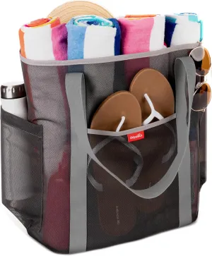 Large Mesh Beach Bag - Beach Tote Bags Waterproof Sandproof - Swim Tote for Pool