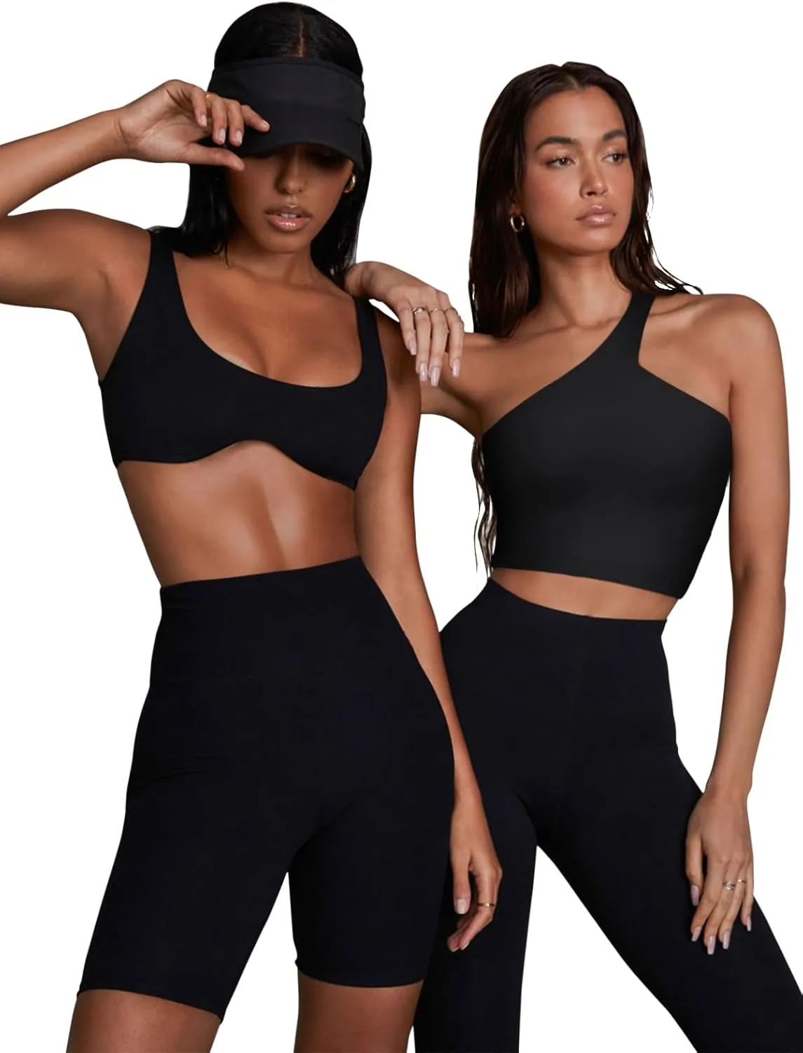 LASLULU Womens Sexy One Shoulder Sports Bra Sleeveless Workout Yoga Bra Backless Summer Crop Tank Tops