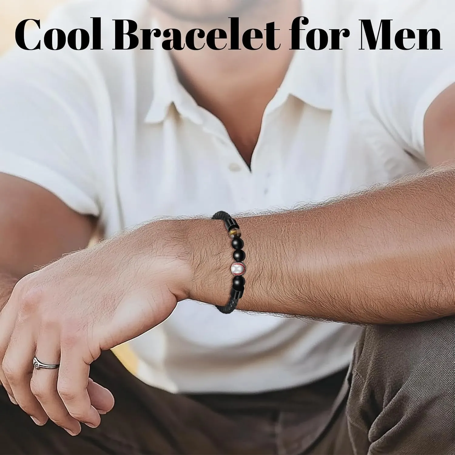 Leather Bracelet Birthday Gifts For Men: To My Man Bracelet Infinity Knot Love You Forever Gifts For Him - Inspirational Mens Leather Bracelet Cool Anniversary Christmas Valentines Fathers Gift Ideas