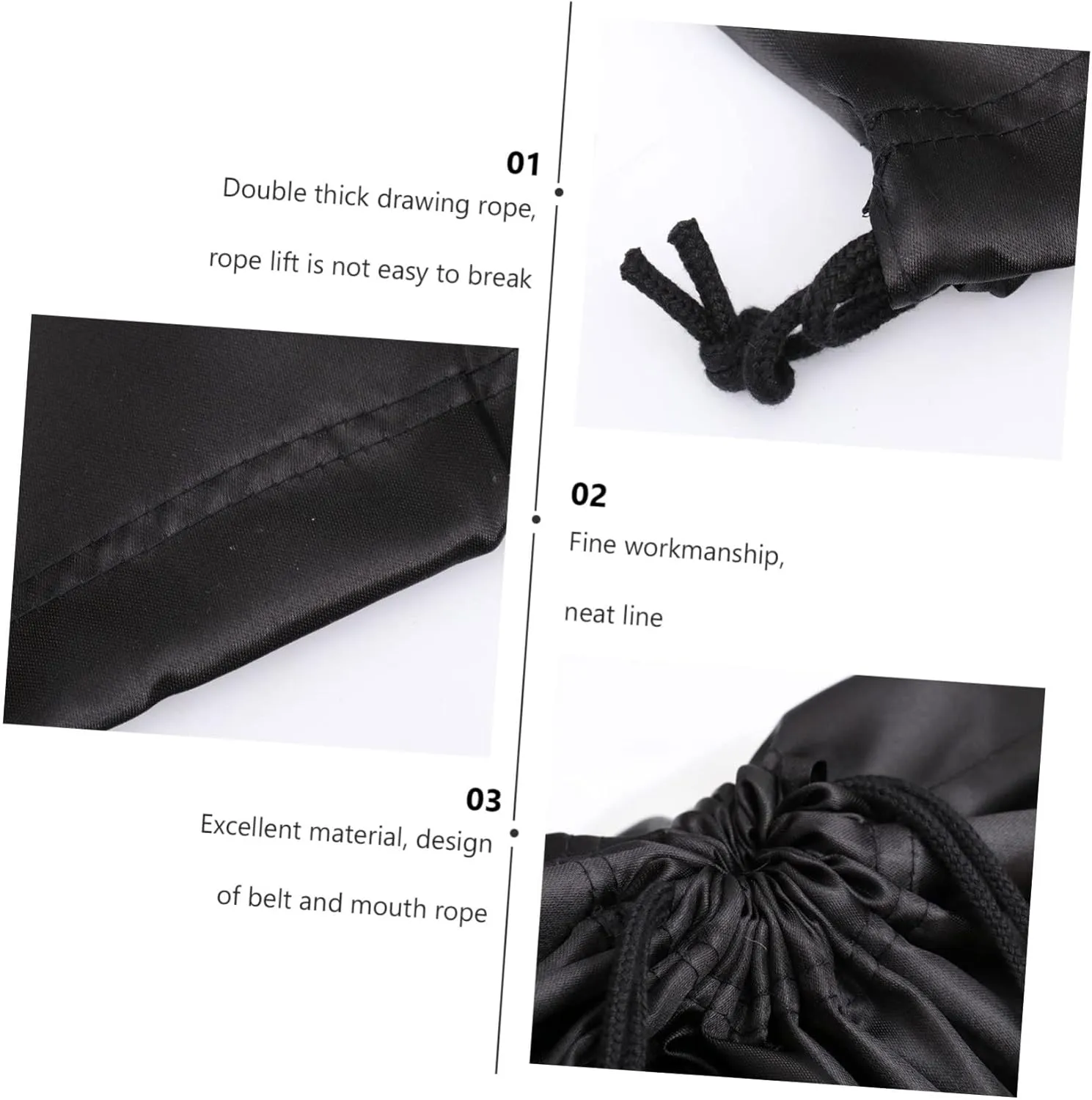 LIFKOME 2pcs Large Drawstring Storage Bag Household Bag Finishing Drawstring Nylon Material Easy to Use Multi-purpose