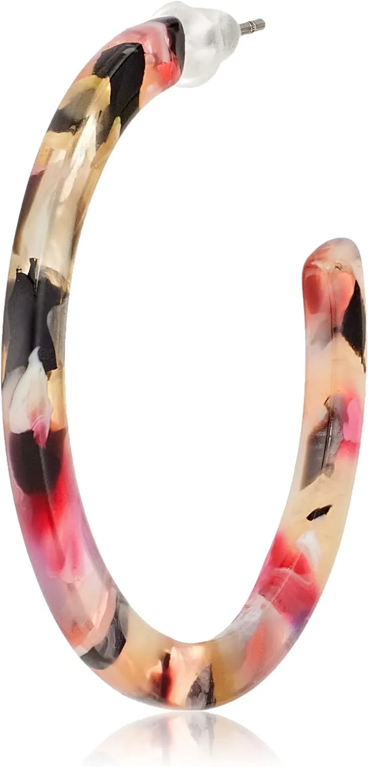 Lola Ade - 40mm Madina Resin Hoop Earrings