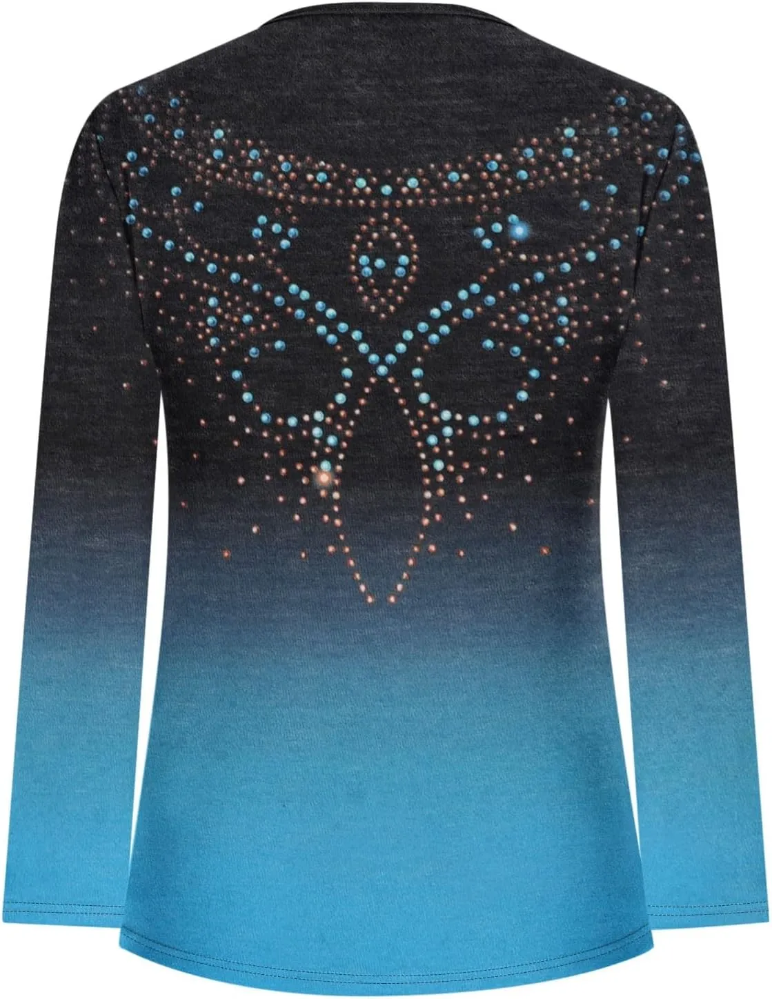 Long Sleeve Shirts for Women Fall Fashion 2024 Boho Floral Print Tunic Tops Button V Neck Tshirt Casual Loose Blouses