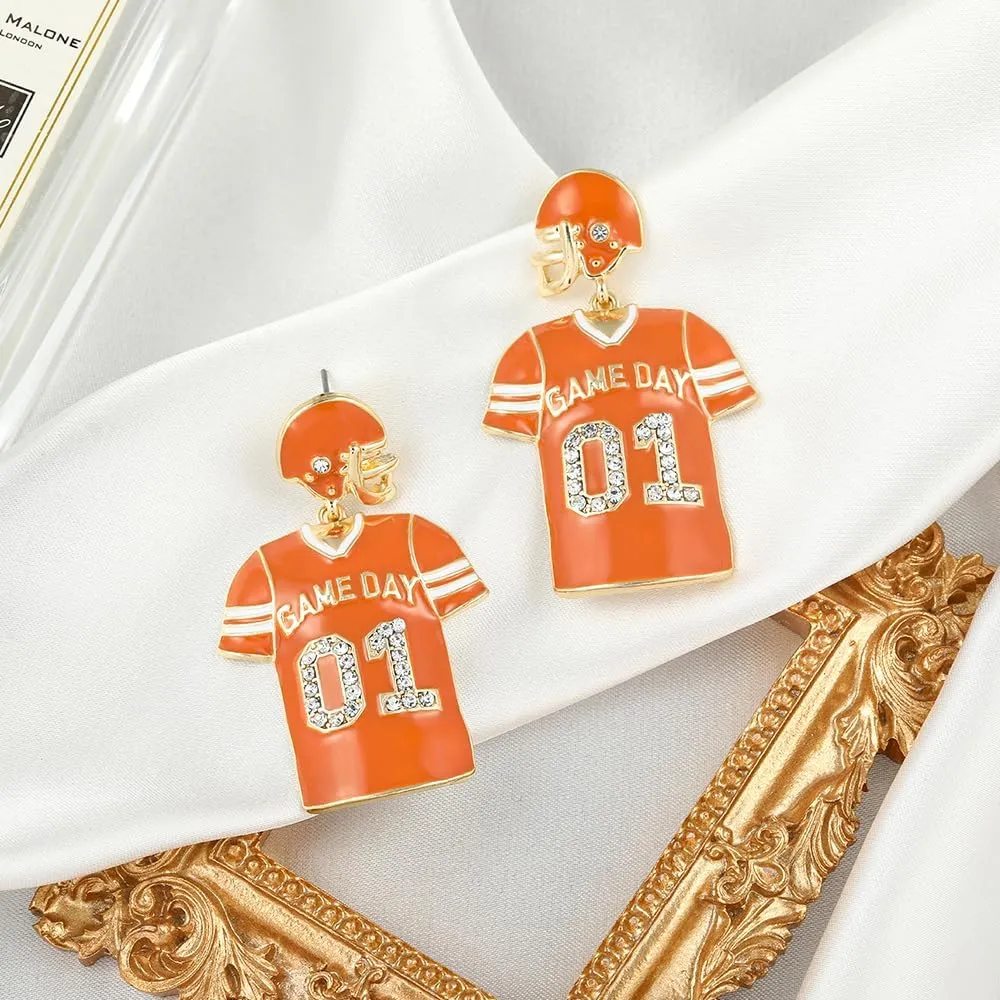 Madison Tyler Large Stud Earrings | Dangle Earrings for Women | Sports Earrings Hypoallergenic | Game Day Drop earrings for | Cheer Earring for Women Fan Jewelry