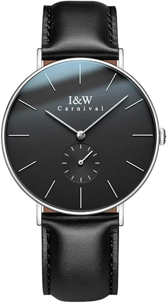 MASTOP Minimalist Mens Ultra-Thin Watch Analog Quartz Leather Band 30M Waterproof Business Casual Unisex Watch