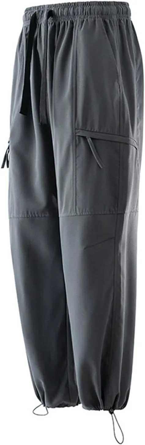 Men Lightweight Loose Pants Lounge Work Pants Beach Elastic Waist Pants Breathable Daily Pants Soft Home Pants