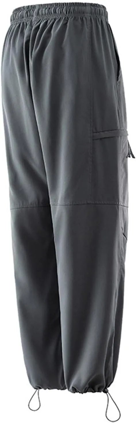 Men Lightweight Loose Pants Lounge Work Pants Beach Elastic Waist Pants Breathable Daily Pants Soft Home Pants