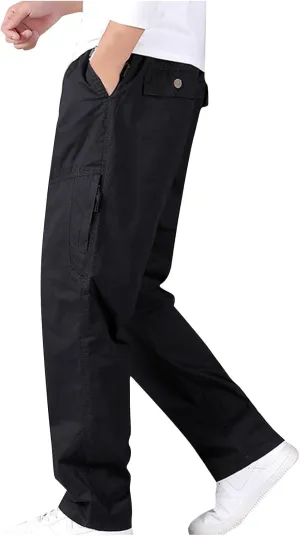 Men Lightweight Plus Size Pants Loose Lounge Pants Joggers Elastic Waist Pants Solid Soorts Pants Fall Basic Pants
