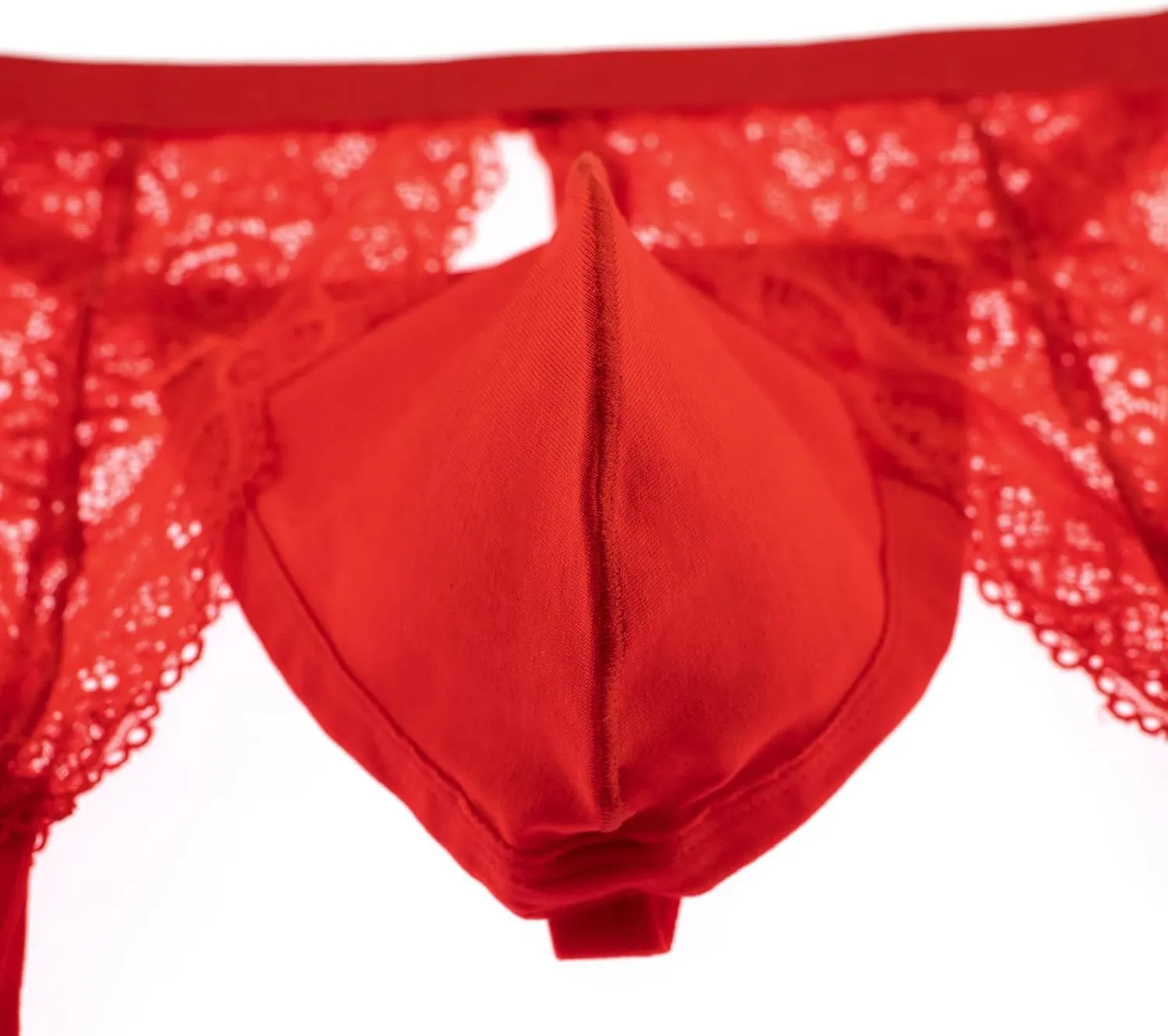 Men Underwear Comfortable Solid Color Cotton Lace Sexy Breathable Men's Underpants Briefs