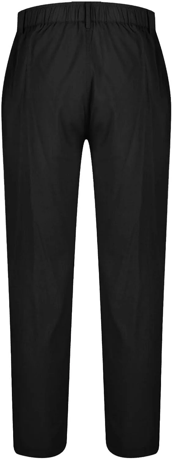 Mens Athletic Pants Casual Hiking Pants Solid Joggers Pants Light Elastic Waist Pants Comfortable Classic Pants
