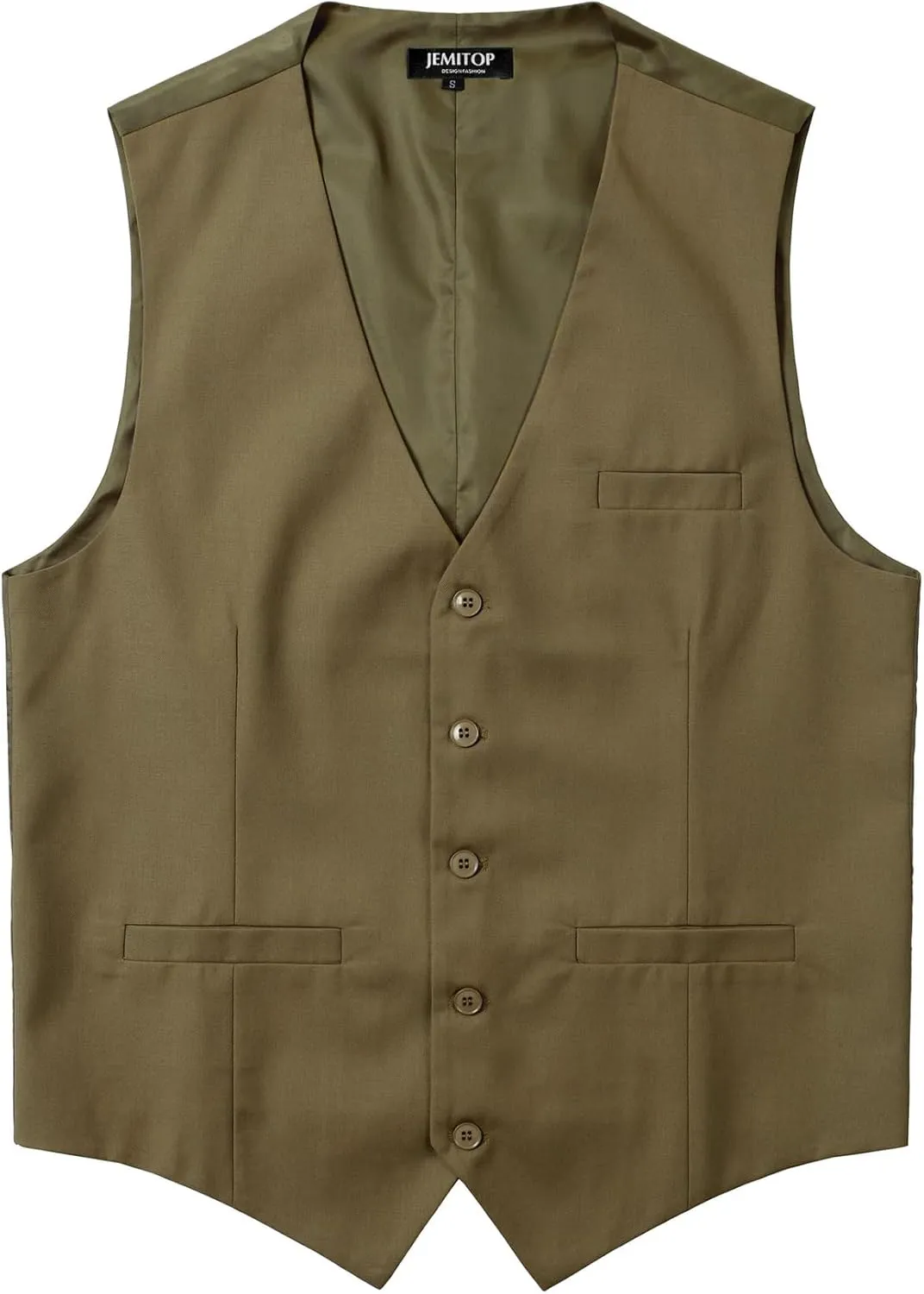 Men's Classic Slim Fit Dress Vest Formal Wedding Prom Tuxedo Suit Vest with Pocket