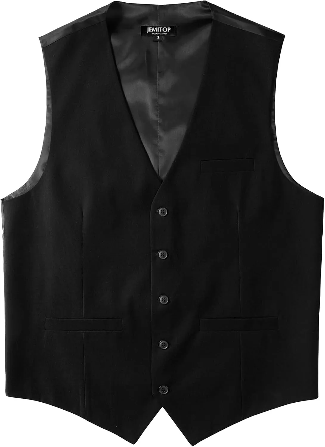 Men's Classic Slim Fit Dress Vest Formal Wedding Prom Tuxedo Suit Vest with Pocket