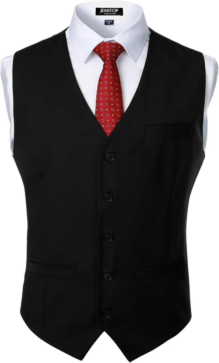 Men's Classic Slim Fit Dress Vest Formal Wedding Prom Tuxedo Suit Vest with Pocket