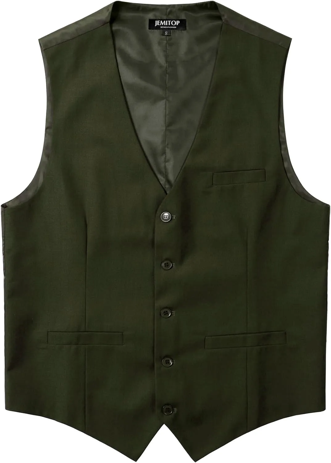 Men's Classic Slim Fit Dress Vest Formal Wedding Prom Tuxedo Suit Vest with Pocket