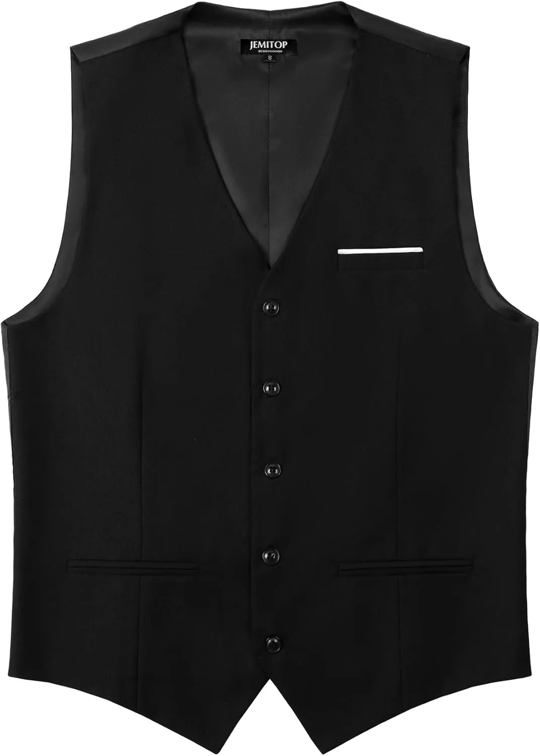 Men's Classic Slim Fit Dress Vest Formal Wedding Prom Tuxedo Suit Vest with Pocket
