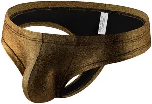 Mens Faux Leather G-string Underwear Sexy Breathable Underpants Comfortable Thong Bikini Panties