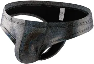 Mens Faux Leather G-string Underwear Sexy Breathable Underpants Comfortable Thong Bikini Panties
