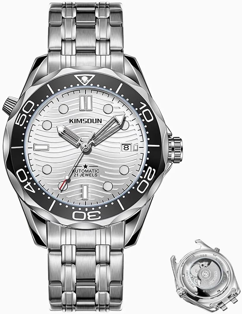 Men's High Luxury Mechanical Watch Water Ripple Dial Night Light Waterproof Sports Calendar Watch Men's Fully Automatic Mechanical Watch Personal Watch