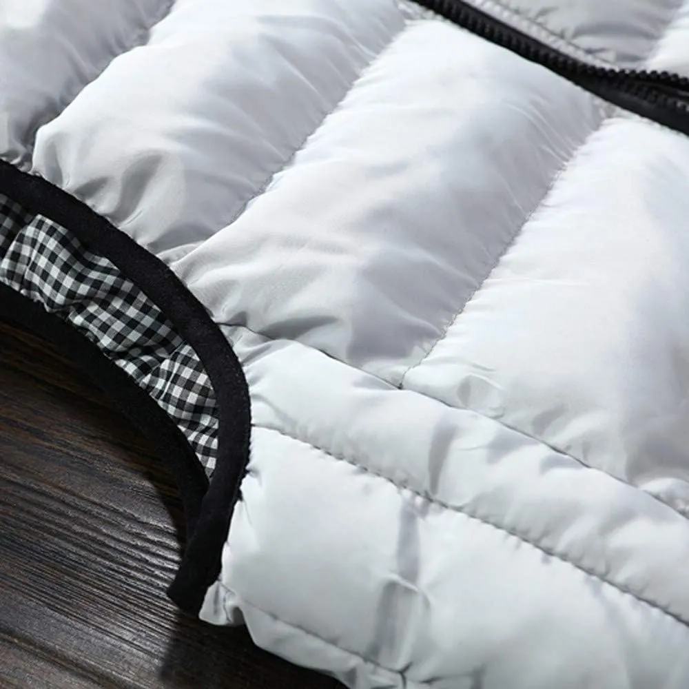 Mens Jackets Men Autumn Winter Coat Padded Cotton Vest Warm Hooded Thick Vest Tops Jacket Jackets