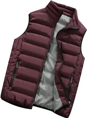 Mens Jackets Men Autumn Winter Coat Padded Cotton Vest Warm Hooded Thick Vest Tops Jacket Jackets