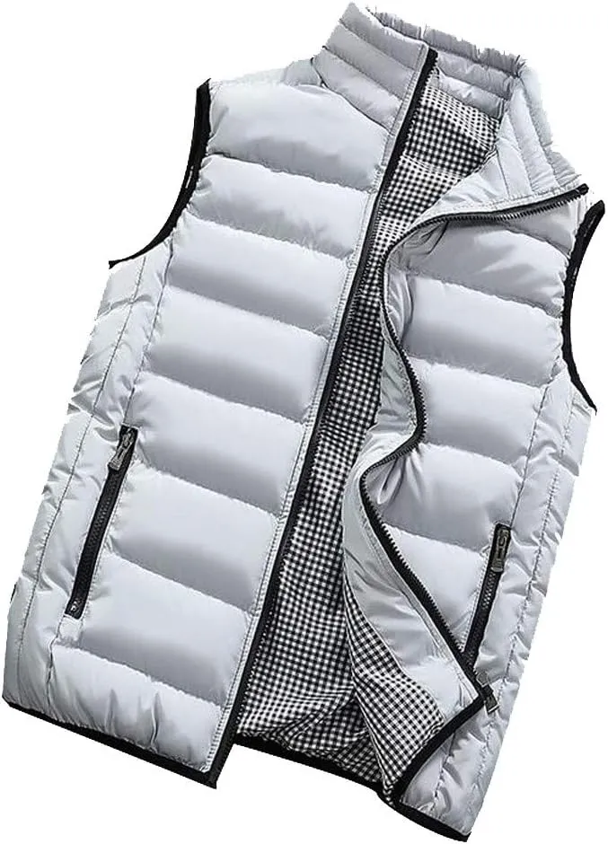 Mens Jackets Men Autumn Winter Coat Padded Cotton Vest Warm Hooded Thick Vest Tops Jacket Jackets