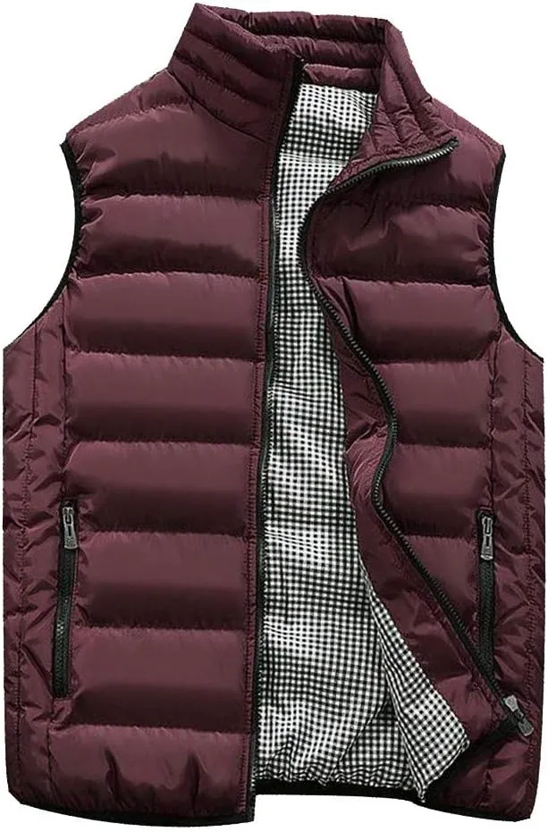 Mens Jackets Men Autumn Winter Coat Padded Cotton Vest Warm Hooded Thick Vest Tops Jacket Jackets